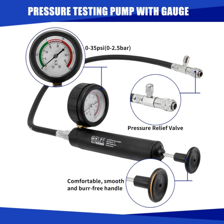 Trusa de presiune pentru verificare pierderi antigel, 16 piese [2]