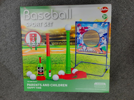 Set complet de jucarie Baseball cu bata, tinta, suport pop-up, bile 3-12 ani [8]