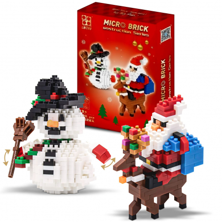 SETURI DE CONSTRUCTIE - Set constructie Om de zapada si Mos Craciun 720 piese