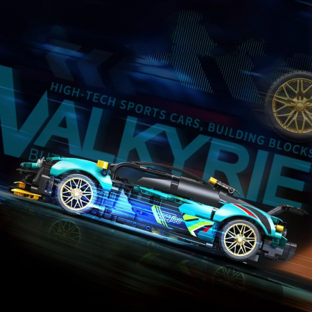 Seturi de blocuri de construcție pentru mașini super sport,  Aston Martin Valkyrie la scară 1:14, 982 de piese [3]