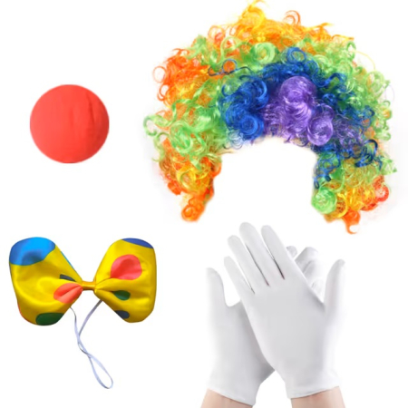 COSTUME COPII - Accesorii costum de clown, set 4 piese