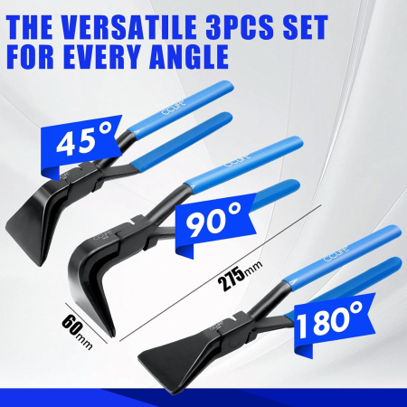 Set de 3 clesti labastri pentru indoit tabla, manere antiderapante 275 mm, otel carbon [2]