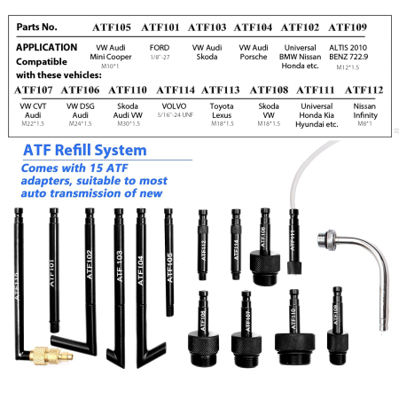 Dispozitiv de schimbare a uleiului cutiilor automate cu aer comprimat 6L cu 15 adaptoare [2]