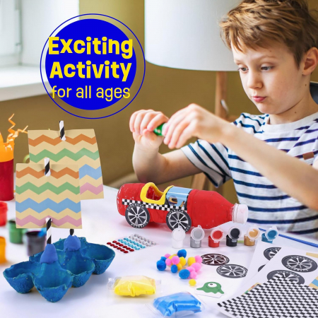 Set de artizanat pentru copii cu upcycling ghivece de flori DIY, set creativ pentru copii 3-12 ani [2]