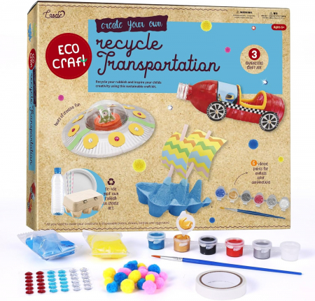 PICTURA - Set de artizanat pentru copii cu upcycling ghivece de flori DIY, set creativ pentru copii 3-12 ani