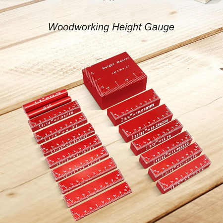 Set de etaloane pentru debitare lemn si metale usoare 17 piese aluminiu [6]