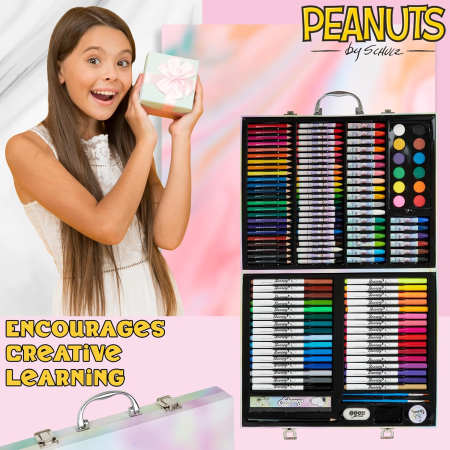 Set de pictura si colorat cu acurele, creioane colorate, vopsele, 150 piese [2]