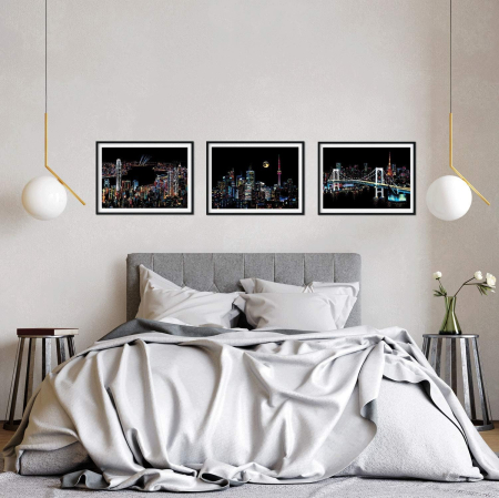 Fișe de activități DIY pentru adulți și copii, desene pentru răzuit, Tokyo, Canada și Victoria, 3x40,5 x 28,5 cm [3]