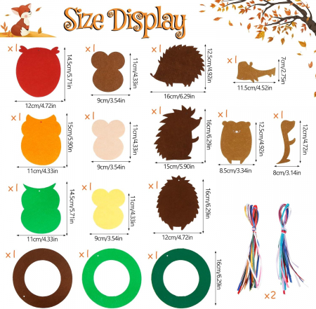 Joc de artizanat cu animale ale padurii pentru copii creativi, set 9 figurine [1]
