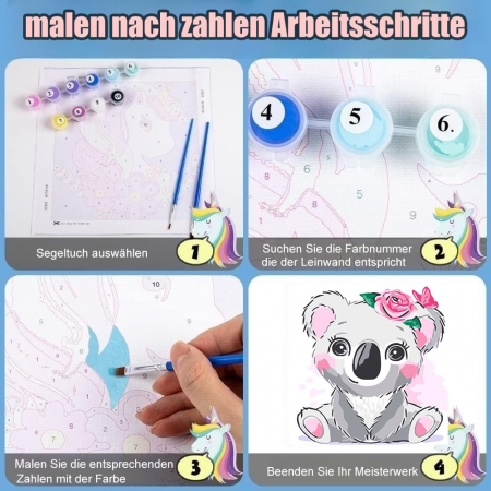 Set pictura Koala cu rama lemn 20x20 cm [5]