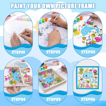 Set pictura vietati marine cu rama lemn 20x20 cm [2]