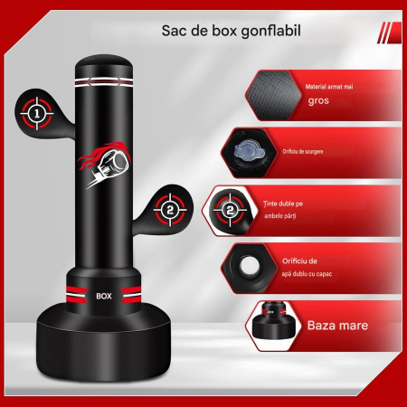 Set sac de box neumplut cu mănuși, coarda sarit, pompa [2]