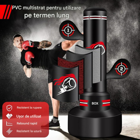 Set sac de box neumplut cu mănuși, coarda sarit, pompa [3]