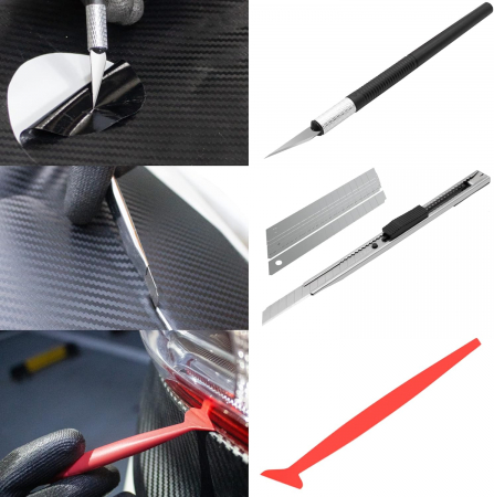 Set scule montare folie auto sau geamuri, kit complet cu pistol aer cald [6]