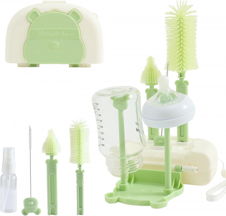 Biberoane, tetine si accesorii - Set spalare biberoane nou nascuti fara BPA 7 in 1