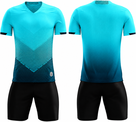 Compleuri copii - Set albastru Sport Băieți 2 Piese, Tricou și Pantaloni, 100% Poliester, Respirabil, 4XS, 3-4 ani