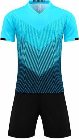 Set albastru Sport Băieți 2 Piese, Tricou și Pantaloni, 100% Poliester, Respirabil, XS, 9-10 ani [2]