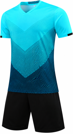 Set albastru Sport Băieți 2 Piese, Tricou și Pantaloni, 100% Poliester, Respirabil, 3XS, 5-6 ani [3]