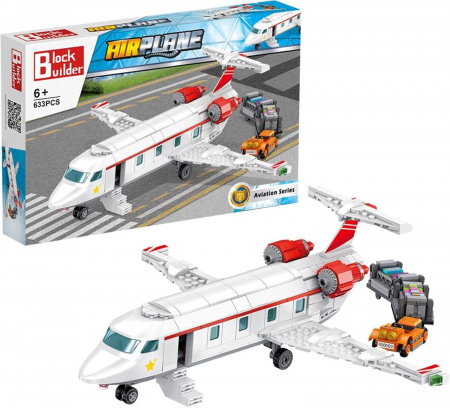 JUCARII - Seturi de blocuri de construcție pentru avion cu 633 piese