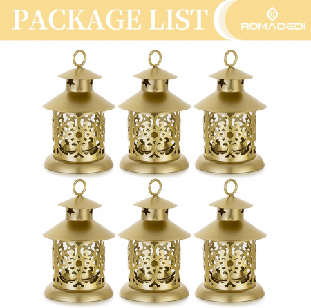 Sfesnice/suporti metalici lumanari in stil rustic, set 6 bucati [5]