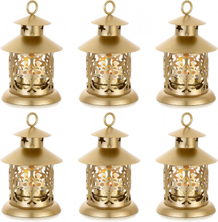 SUPORTURI LUMANARI - Sfesnice/suporti metalici lumanari in stil rustic, set 6 bucati