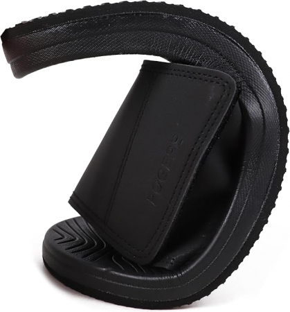 Slapi eleganti cu fixare velcro, talpa din spuma EVA cu elasticitate ridicată, impermeabili, anti-alunecare, Negri 41 [5]