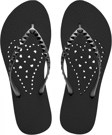 INCALTAMINTE - Slapi de vara usori, cu separator deget, negri, marimea 37/38