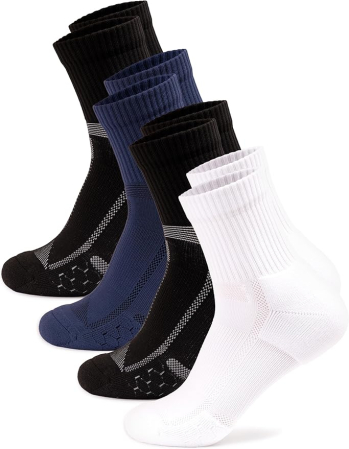 sosete - Sosete sport termice unisex, set 4 perechi, 2 negre, 1 bleu, 1 alba, marimea 39-43