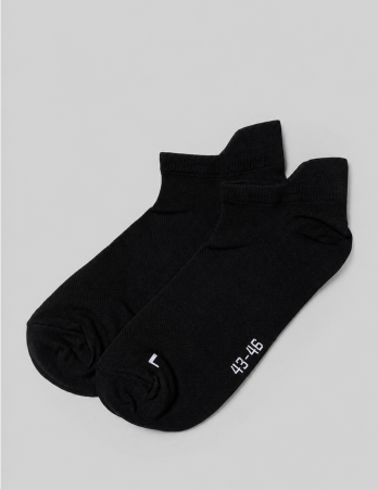sosete - Sosete sport pe glezna, set 4 perechi negre marimea 43-46, respirabile, elastice