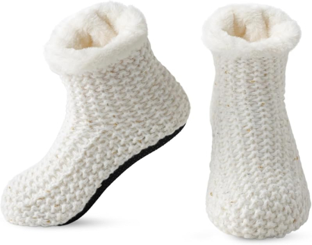 sosete - Șosete gri de casă antiderapante, de iarnă, groase, moi, calde, unisex – Mărime unică