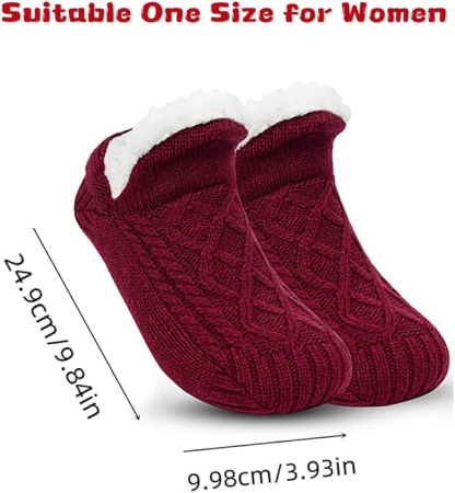 Sosete termice groase de iarna, din lana, antiderapante, 35-39 [6]