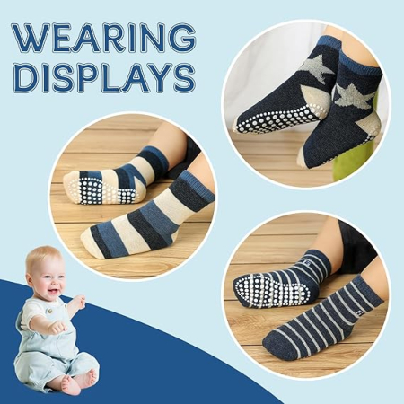 Sosete groase antiderapante p-entru copii, set 10 perechi 4-7 ani [4]