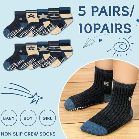 Sosete groase antiderapante p-entru copii, set 10 perechi 4-7 ani [3]