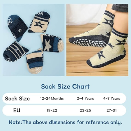 Sosete groase antiderapante p-entru copii, set 10 perechi 4-7 ani [5]