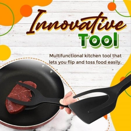 Spatula din silicon pentru intors friptura pe gratar sau in tigaie [4]