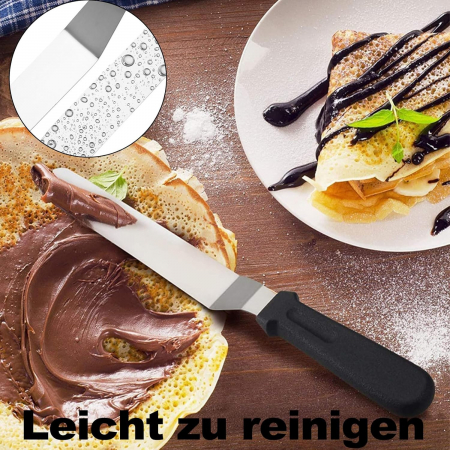 Spatule flexibile din otel inoxidabil pentru decoratiuni prajituri, set 4 bucati [5]