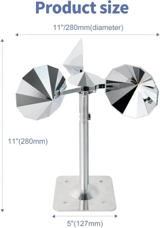 Sperietoare de pasari din aliminiu cu rotatie reflexiva de 360° pentru balcon, gradina, curte [6]
