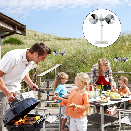 Sperietoare de pasari din aliminiu cu rotatie reflexiva de 360° pentru balcon, gradina, curte [2]