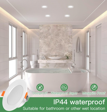 Spot LED încastrat, 230 V, 6000 K, 700 Lm, Spoturi LED, 75/100 mm, set 6 bucati [3]