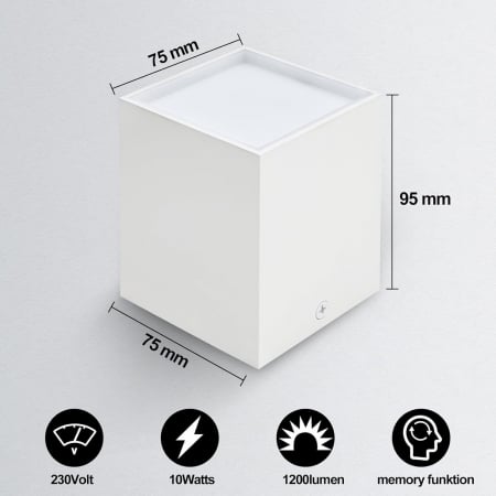 Spoturi LED de suprafata Ø100x77mm alb - 3000K alb cald/4000K alb neutru/alb rece 6500K- set 4 bucati [3]