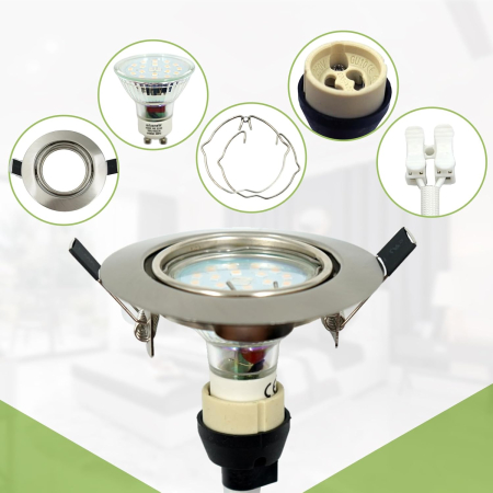 Spoturi LED E27 GU10 încastrate, 230 V, 5 W, 550 Lumen, 3000 K, set 6 bucati [2]