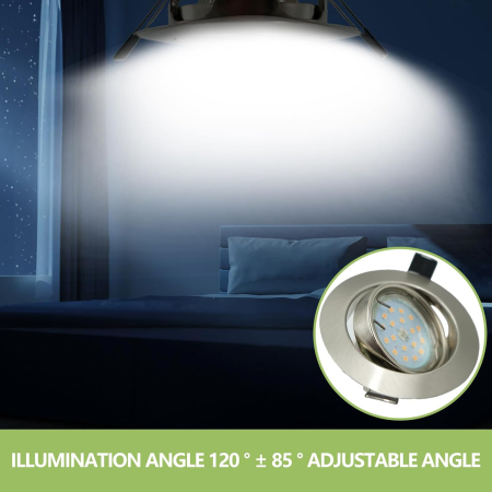 Spoturi LED E27 GU10 încastrate, 230 V, 5 W, 550 Lumen, 3000 K, set 6 bucati [6]
