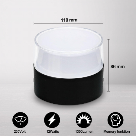Spoturi rotunde de plafon 4x12W, 1200lm, 3 tente culoare [5]