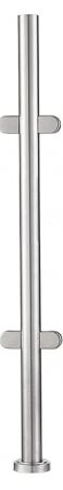 Accesorii scari interioare - Stalp balustrada din otel inoxidabil, 105cm, compatibil cu sticla/lemn 8-12mm, finisaj argintiu