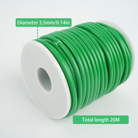 Sarma groasa pentru gradina, meleabila, invelita in silicon moale verde, rola 20 M [1]
