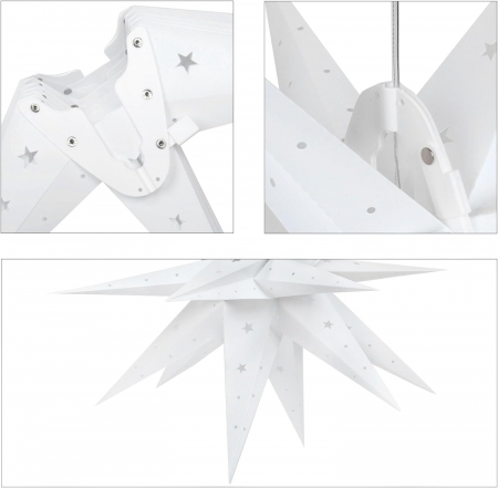 Stea luminoasa 3D LED, Baterie cu cronometru, 45x45 cm [3]