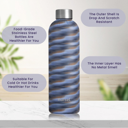 Sticlă de băut din oțel inoxidabil,750 ml, cu izolare metalică, fără BPA [3]