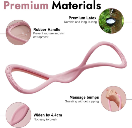 Benzi de rezistență pentru antrenament de forță, bandă de fitness în formă de 8, set  2 bucati [6]