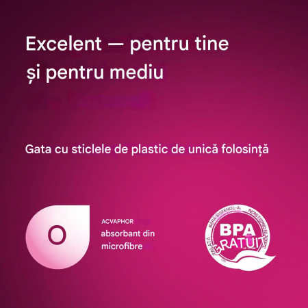 Sticla sport din plastic fara BPA, anticurgere, cu filtru de carbune activ, 350 ml [5]