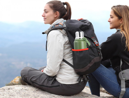 Termos din oțel inoxidabil 1,2 l, etanș, pentru băuturi calde, cu mâner transport, fără BPA (alb) [4]